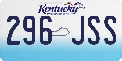KY license plate 296JSS