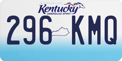 KY license plate 296KMQ