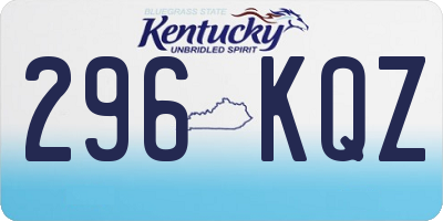 KY license plate 296KQZ