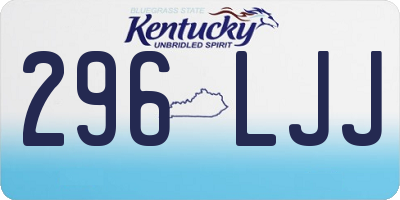 KY license plate 296LJJ