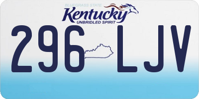 KY license plate 296LJV