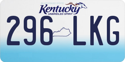 KY license plate 296LKG
