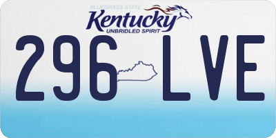KY license plate 296LVE