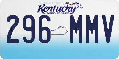KY license plate 296MMV