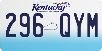 KY license plate 296QYM