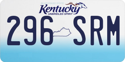 KY license plate 296SRM