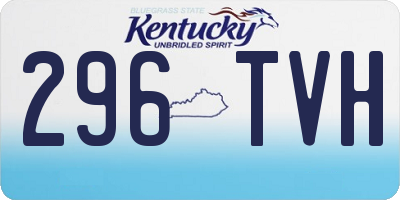KY license plate 296TVH