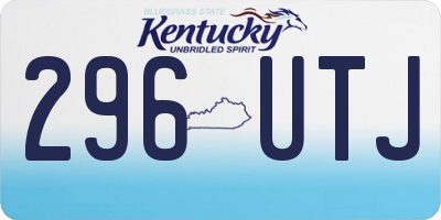 KY license plate 296UTJ