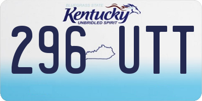 KY license plate 296UTT