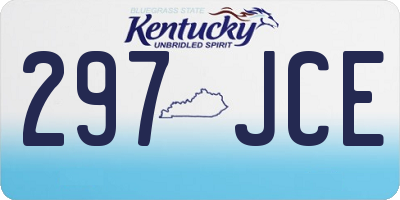 KY license plate 297JCE