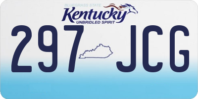 KY license plate 297JCG