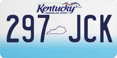 KY license plate 297JCK