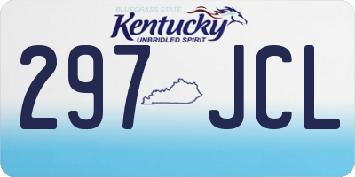 KY license plate 297JCL