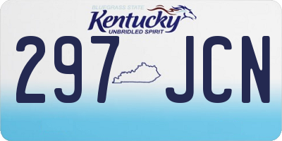 KY license plate 297JCN