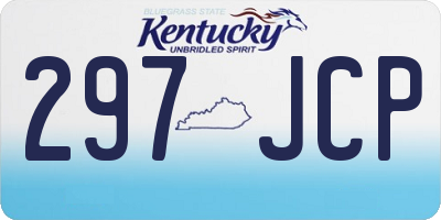 KY license plate 297JCP