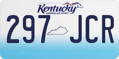 KY license plate 297JCR