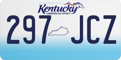 KY license plate 297JCZ