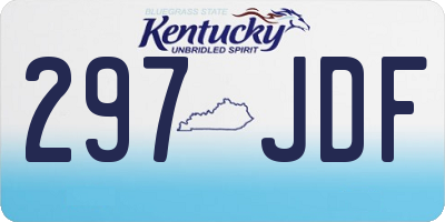 KY license plate 297JDF