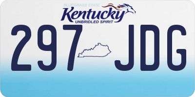KY license plate 297JDG
