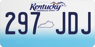 KY license plate 297JDJ