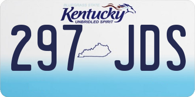 KY license plate 297JDS