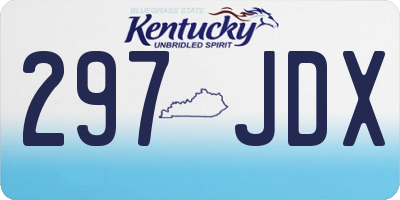 KY license plate 297JDX