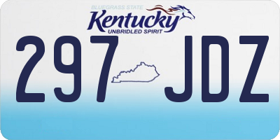 KY license plate 297JDZ