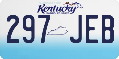 KY license plate 297JEB