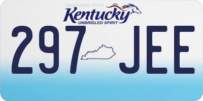 KY license plate 297JEE