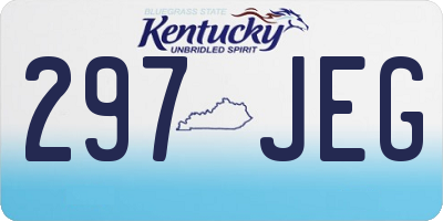 KY license plate 297JEG