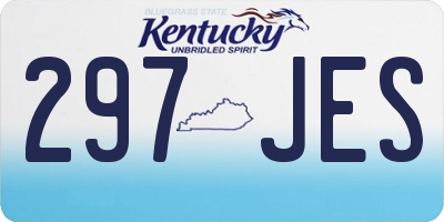 KY license plate 297JES