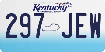 KY license plate 297JEW