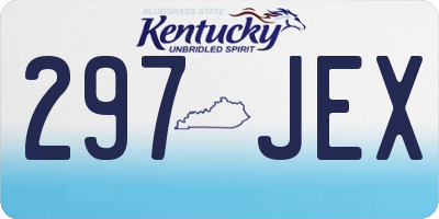 KY license plate 297JEX