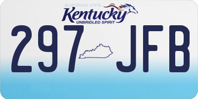 KY license plate 297JFB