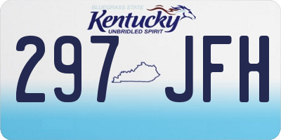 KY license plate 297JFH