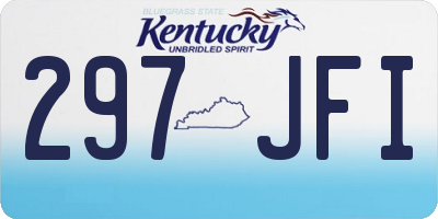 KY license plate 297JFI