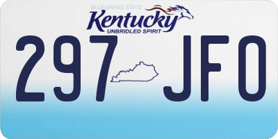 KY license plate 297JFO
