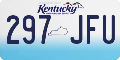 KY license plate 297JFU