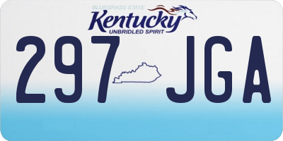 KY license plate 297JGA