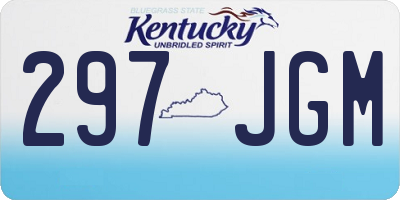 KY license plate 297JGM