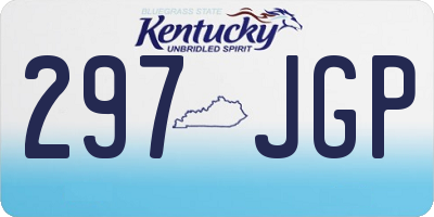 KY license plate 297JGP
