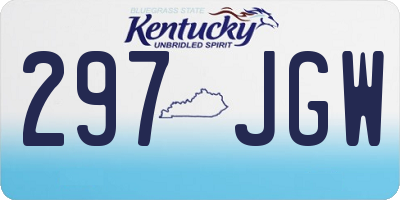KY license plate 297JGW