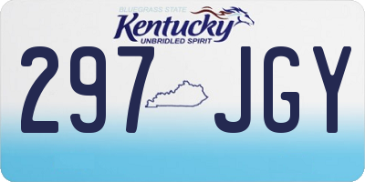 KY license plate 297JGY