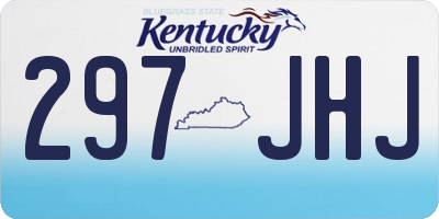 KY license plate 297JHJ