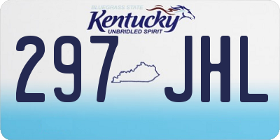 KY license plate 297JHL