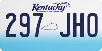 KY license plate 297JHO