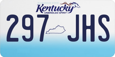 KY license plate 297JHS
