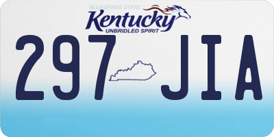 KY license plate 297JIA