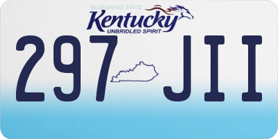 KY license plate 297JII