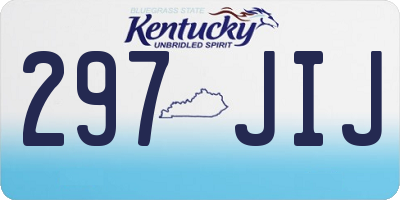KY license plate 297JIJ